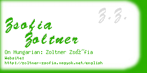 zsofia zoltner business card